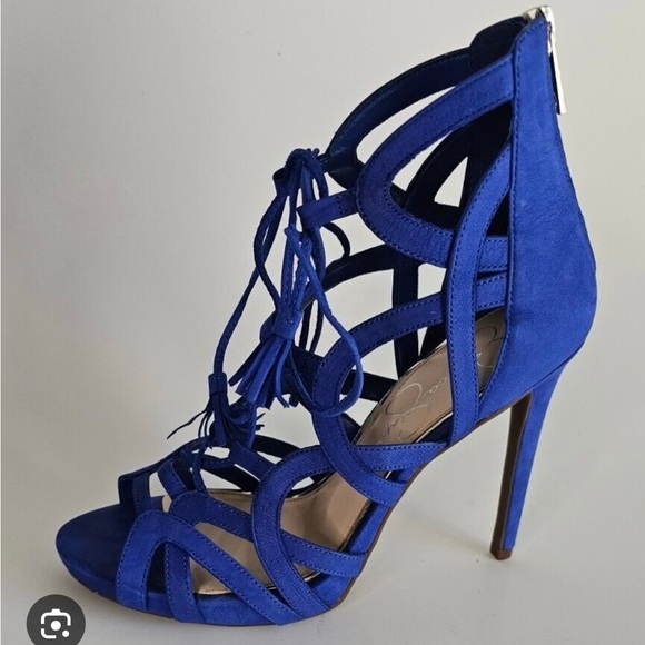 Blue Jessica Simpson ‘Racine’ Heels - Picture 2 of 6